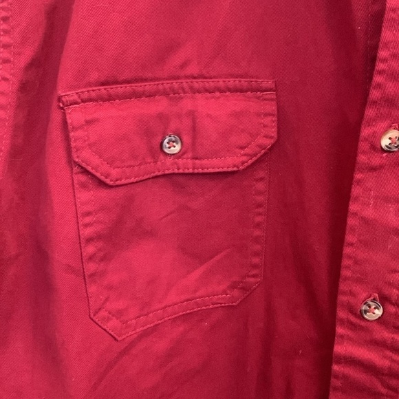 Wrangler Red Button Up Long Sleeve Work Shirt Size 2XL - Picture 3 of 6